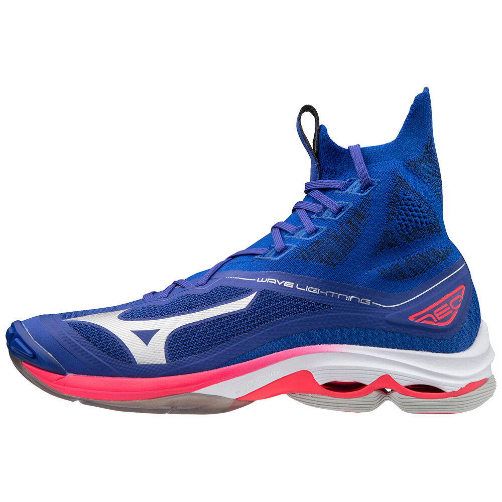 Scarpe Volley Mizuno Wave Lightning Neo Uomo - Blu/Rosa Argento - 46983-GWEH